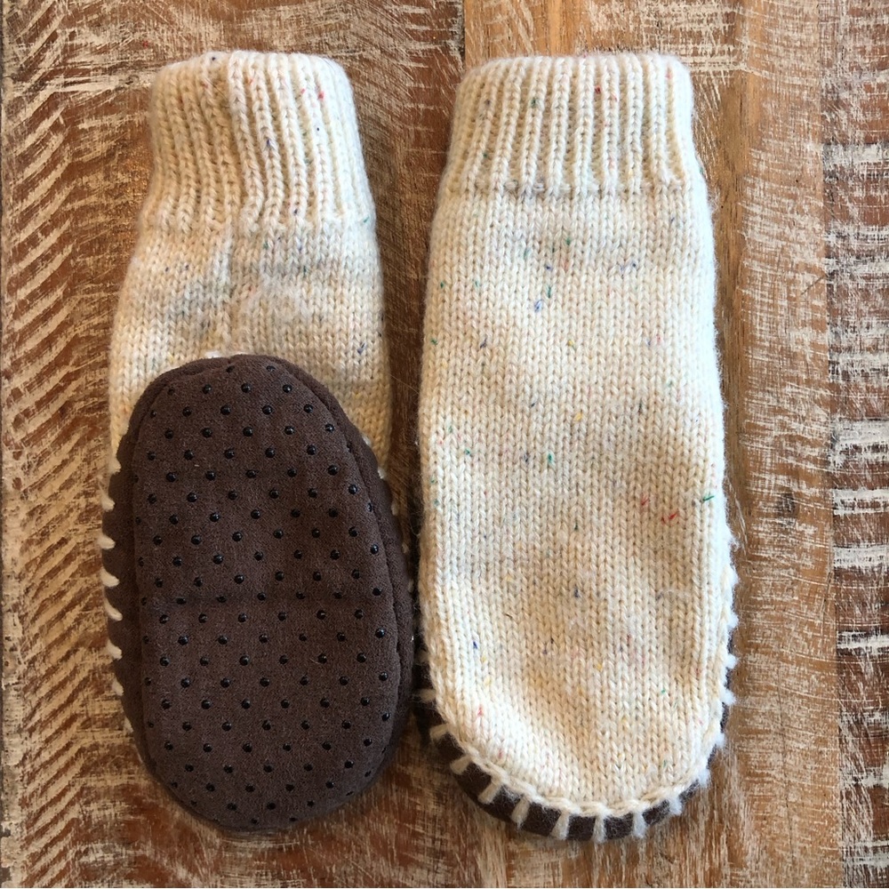 Target confetti knit winter baby booties